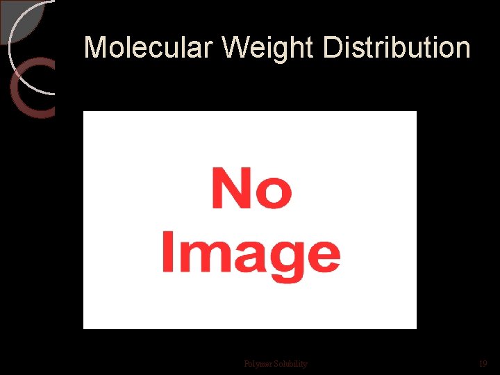 Molecular Weight Distribution Polymer Solubility 19 