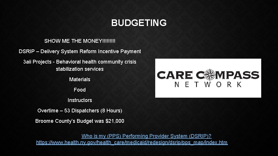 BROOME COUNTY 911 DISTRESSED CALLER DIVERSION PROGRAM WEBINAR