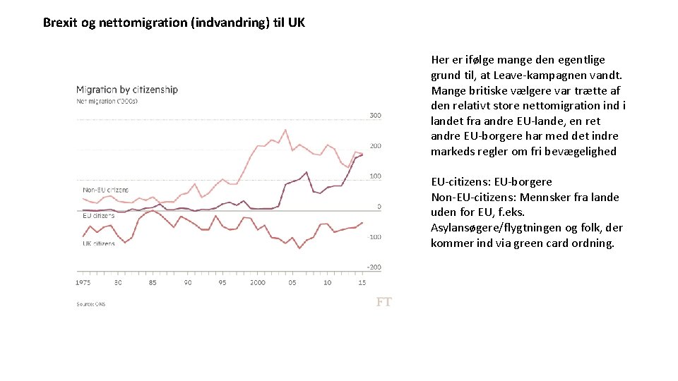 Brexit og nettomigration (indvandring) til UK Her er ifølge mange den egentlige grund til,