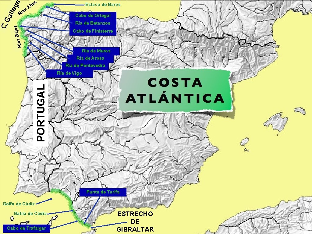 Costas Espaolas Vocabulario Cabo entrante de la tierra