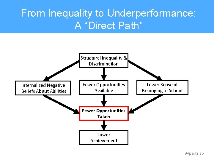 From Inequality to Underperformance: A “Direct Path” Structural Inequality & Discrimination Internalized Negative Beliefs