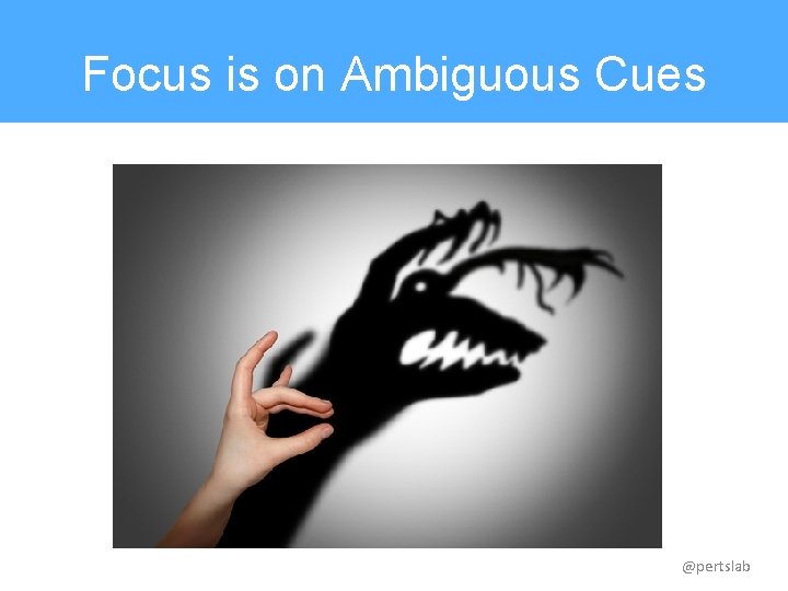 Focus is on Ambiguous Cues @pertslab 