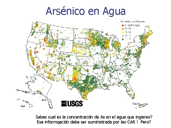 Arsénico en Agua Sabes cual es la concentración de As en el agua que