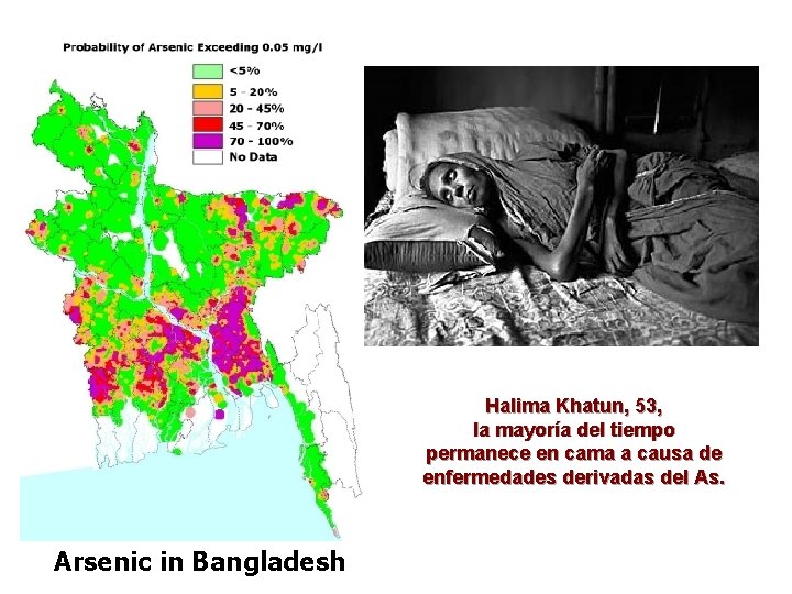 Halima Khatun, 53, la mayoría del tiempo permanece en cama a causa de enfermedades