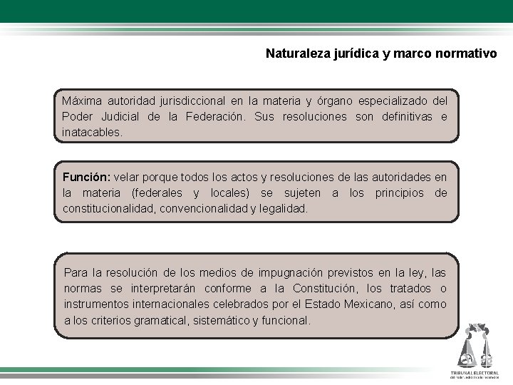 Naturaleza jurídica y marco normativo Máxima autoridad jurisdiccional en la materia y órgano especializado