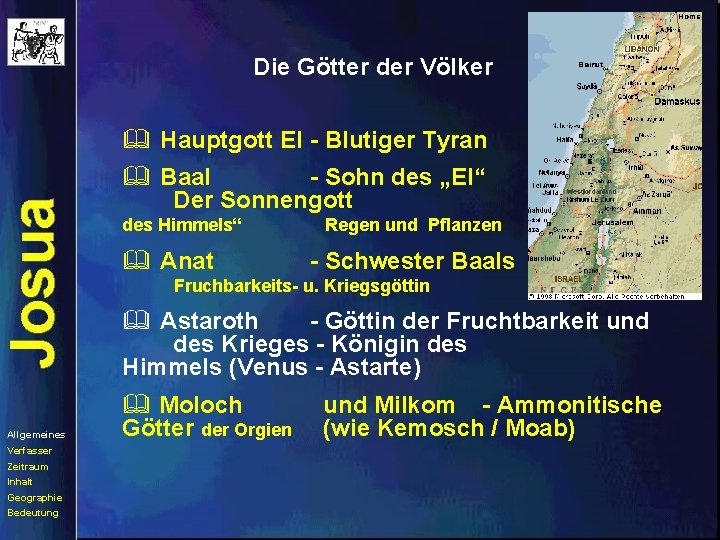 Die Götter der Völker & Hauptgott El - Blutiger Tyran & Baal - Sohn