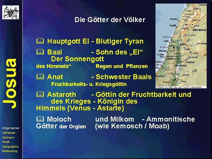 Die Götter der Völker & Hauptgott El - Blutiger Tyran & Baal - Sohn