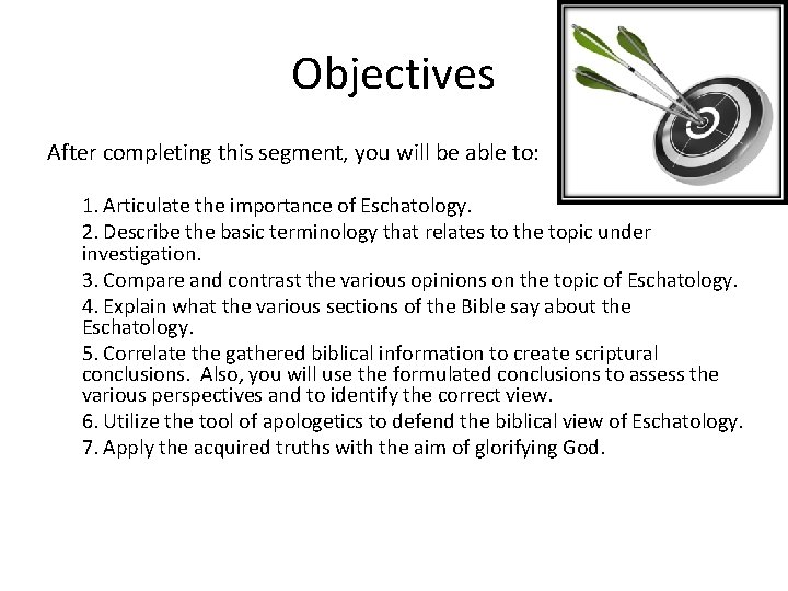 Objectives After completing this segment, you will be able to: 1. Articulate the importance