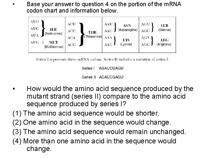  • • Base your answer to question 4 on the portion of the