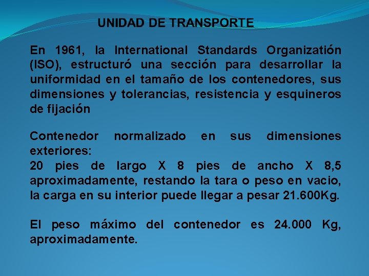 En 1961, la International Standards Organizatión (ISO), estructuró una sección para desarrollar la uniformidad