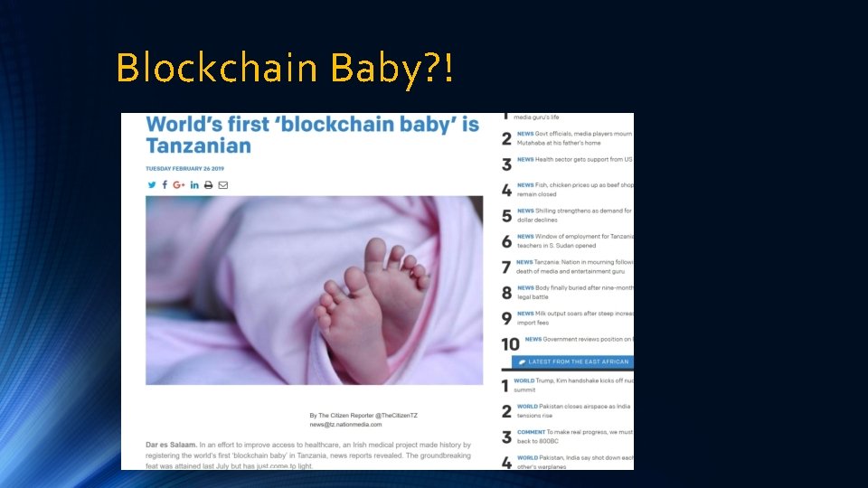 Blockchain Baby? ! 