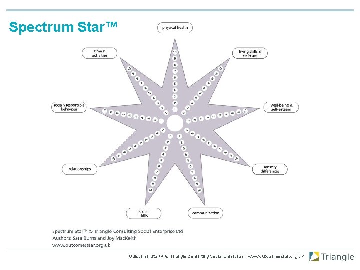 Spectrum Star™ Outcomes Star. TM © Triangle Consulting Social Enterprise | www. outcomesstar. org.