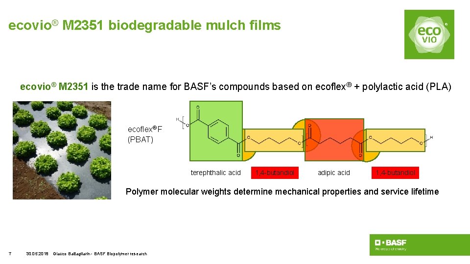 ecovio® M 2351 biodegradable mulch films ecovio® M 2351 is the trade name for