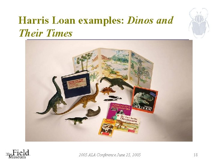 Harris Loan examples: Dinos and Their Times 2005 ALA Conference June 25, 2005 18