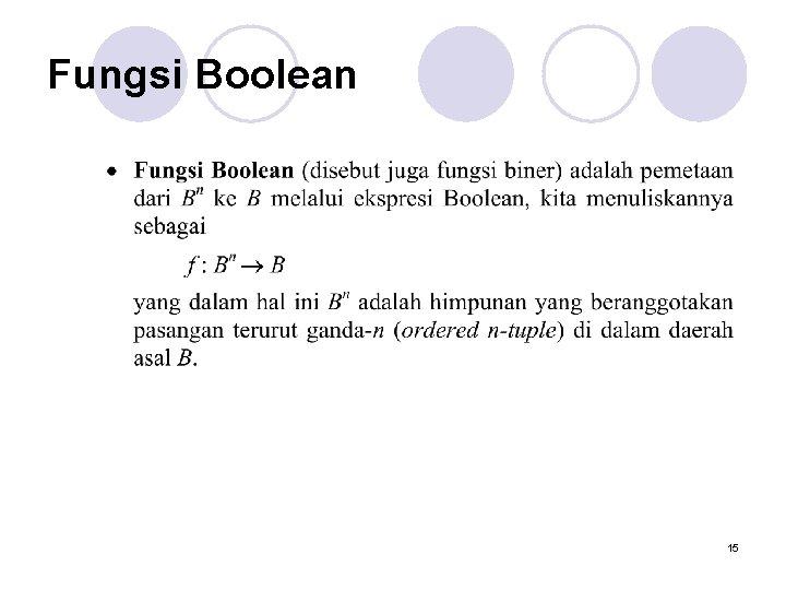 Fungsi Boolean 15 