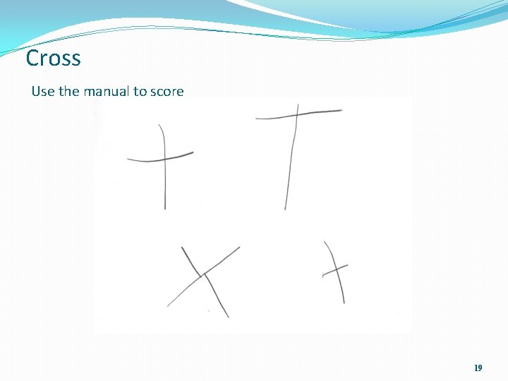 Cross Use the manual to score 19 