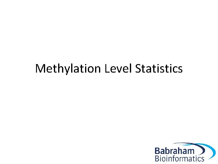 Methylation Level Statistics 