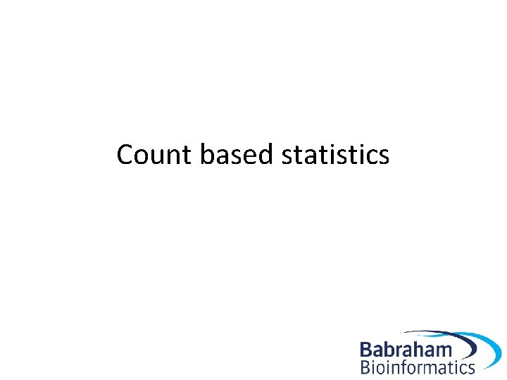 Count based statistics 