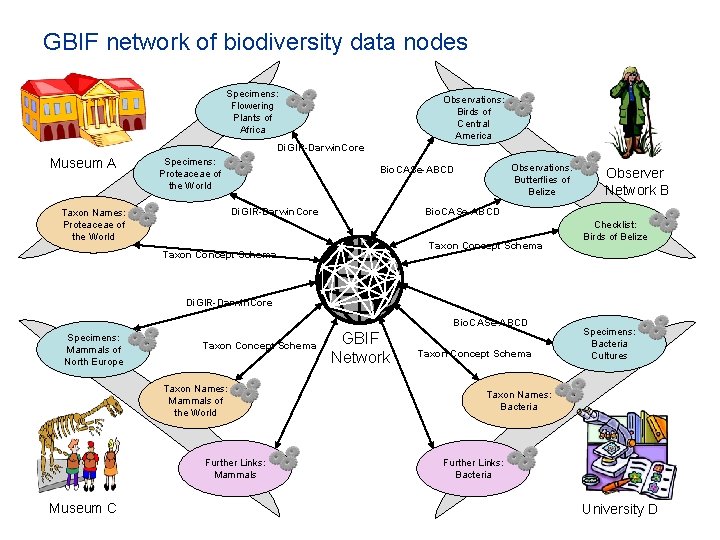 GBIF network of biodiversity data nodes Specimens: Flowering Plants of Africa Observations: Birds of GBIF network of biodiversity data nodes Specimens: Flowering Plants of Africa Observations: Birds of