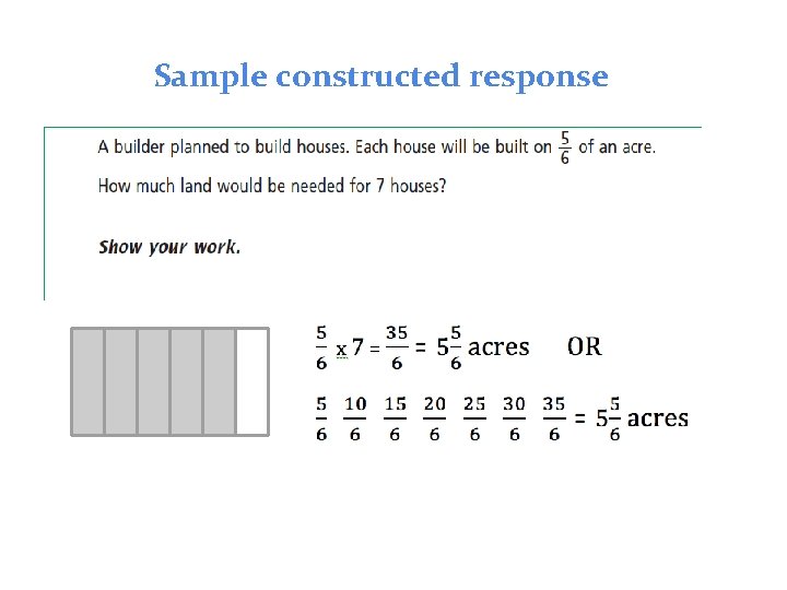 Sample constructed response 