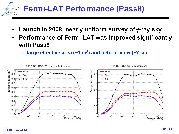 Fermi-LAT Performance (Pass 8) • Launch in 2008, nearly uniform survey of g-ray sky