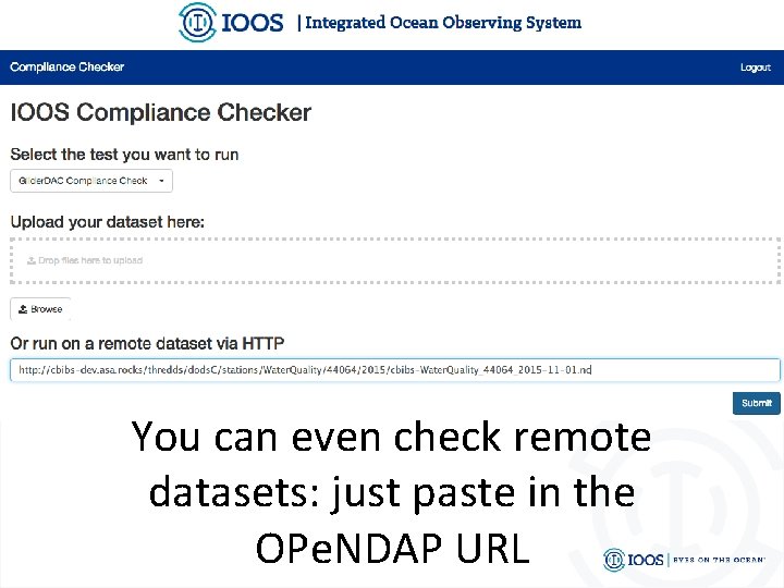 You can even check remote datasets: just paste in the OPe. NDAP URL 
