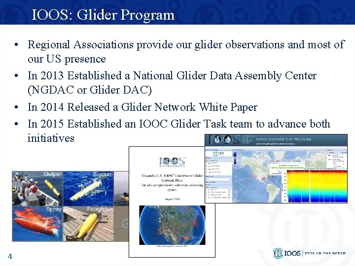 IOOS: Glider Program • Regional Associations provide our glider observations and most of our
