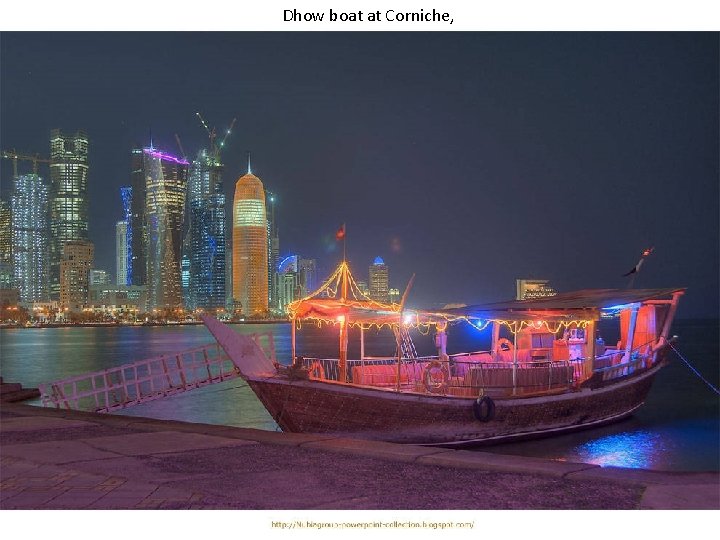 Dhow boat at Corniche, 