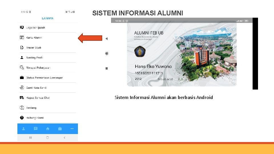 SISTEM INFORMASI ALUMNI Sistem Informasi Alumni akan berbasis Android 