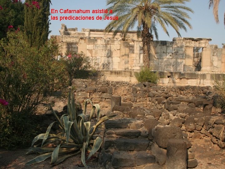 En Cafarnahum asistió a las predicaciones de Jesús 