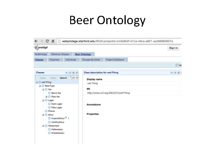 Beer Ontology 