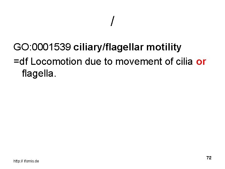 / GO: 0001539 ciliary/flagellar motility =df Locomotion due to movement of cilia or flagella.