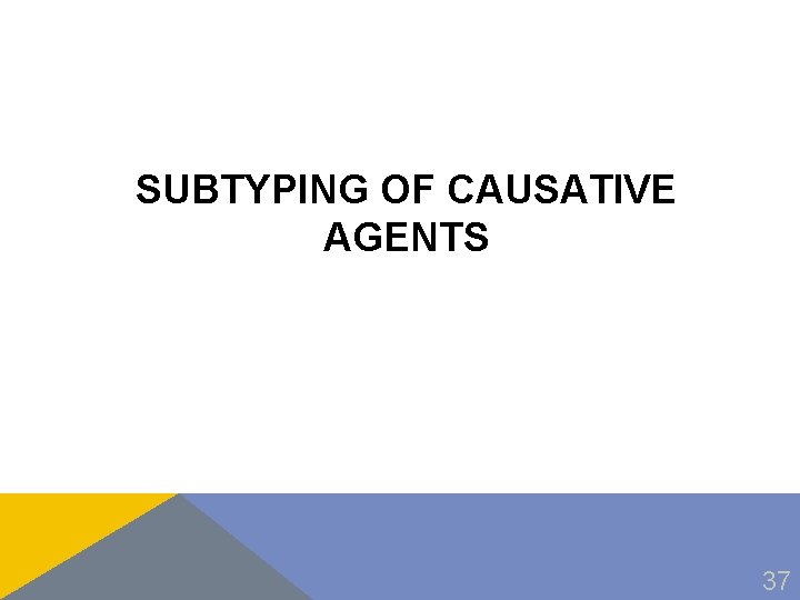 SUBTYPING OF CAUSATIVE AGENTS 37 