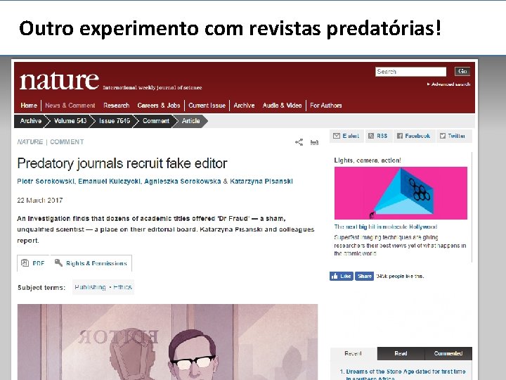 Outro experimento com revistas predatórias! 