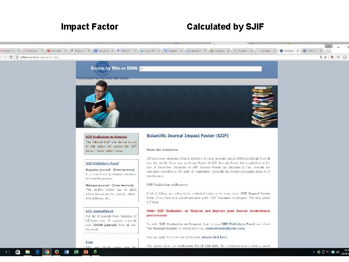 Impact Factor Calculated by SJIF 