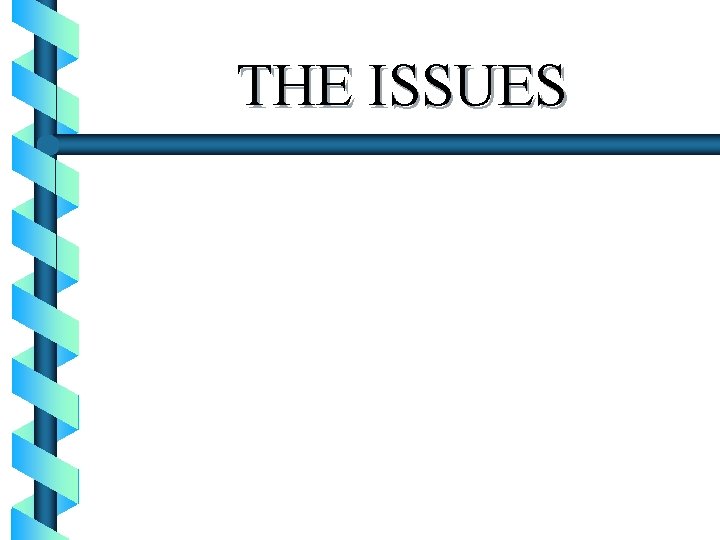 THE ISSUES 