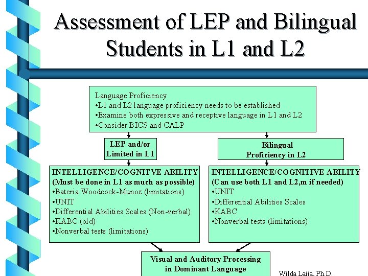 Assessment of LEP and Bilingual Students in L 1 and L 2 Language Proficiency