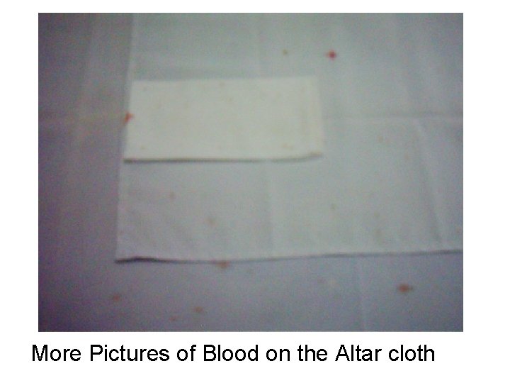 More Pictures of Blood on the Altar cloth 