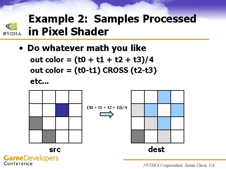 Example 2: Samples Processed in Pixel Shader • Do whatever math you like out