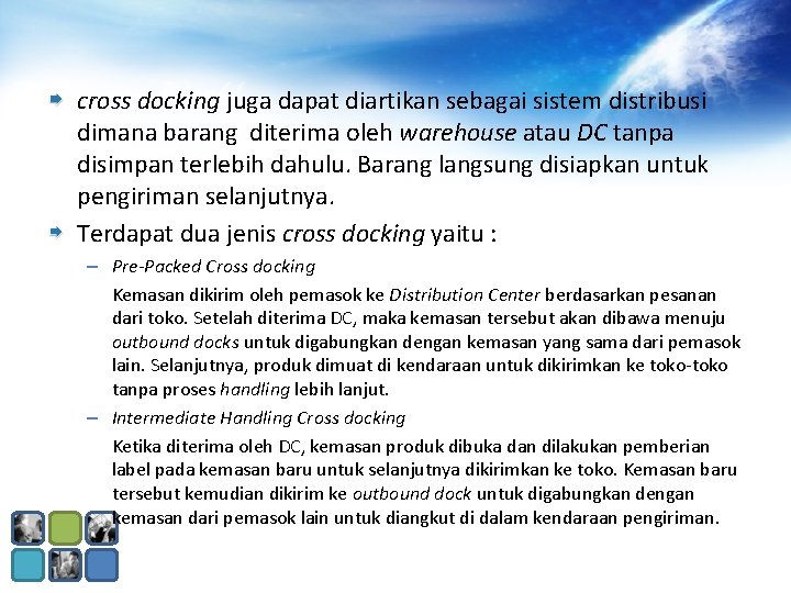 cross docking juga dapat diartikan sebagai sistem distribusi dimana barang diterima oleh warehouse atau cross docking juga dapat diartikan sebagai sistem distribusi dimana barang diterima oleh warehouse atau