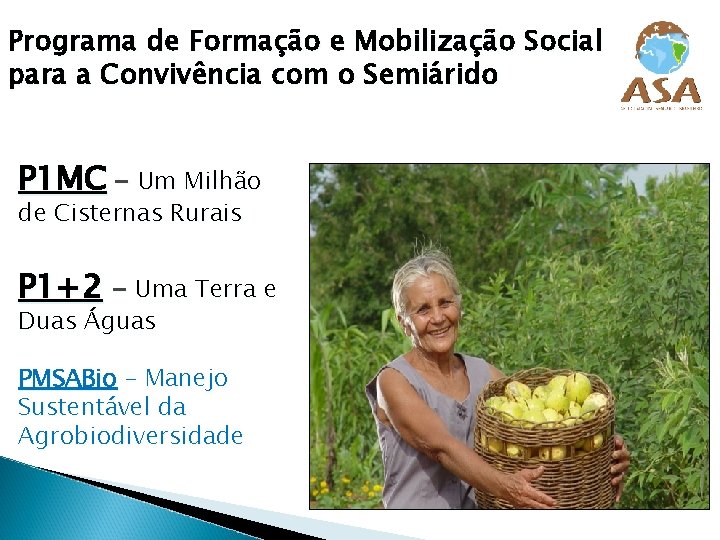 Programa de Formação e Mobilização Social para a Convivência com o Semiárido P 1