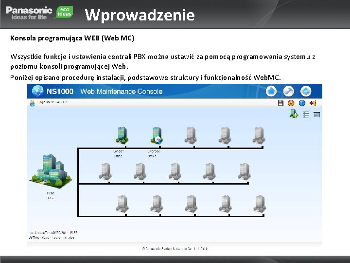 Wprowadzenie Konsola programująca WEB (Web MC) Wszystkie funkcje i ustawienia centrali PBX można ustawić