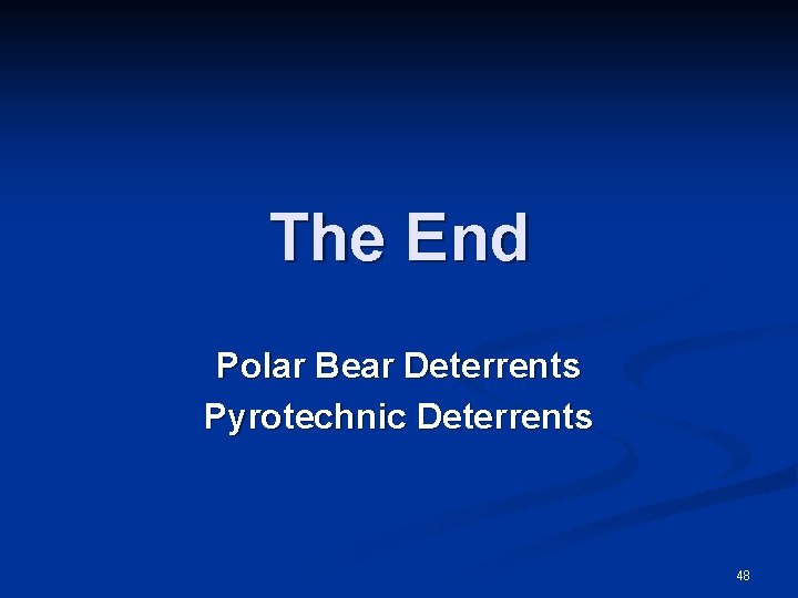 The End Polar Bear Deterrents Pyrotechnic Deterrents 48 