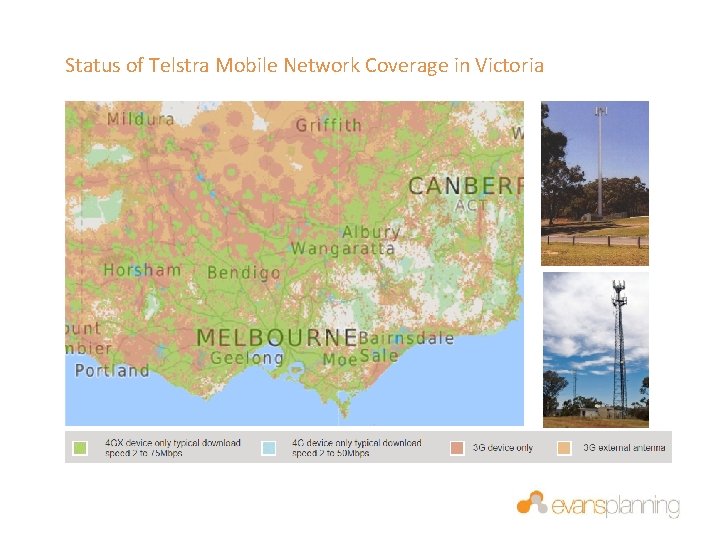 Status of Telstra Mobile Network Coverage in Victoria 