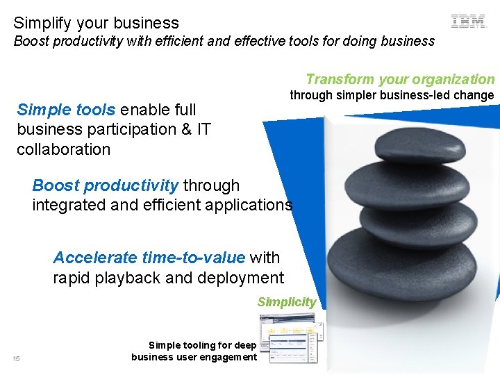 Simplify your business Boost productivity with efficient and effective tools for doing business Transform