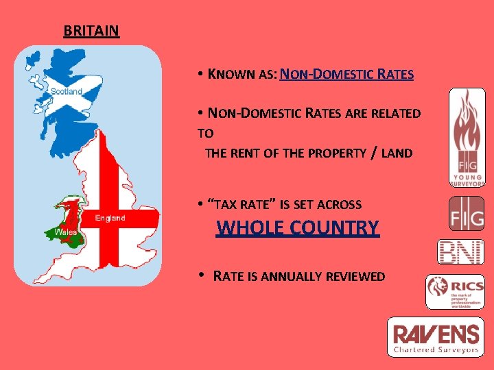 BRITAIN • KNOWN AS: NON-DOMESTIC RATES • NON-DOMESTIC RATES ARE RELATED TO THE RENT