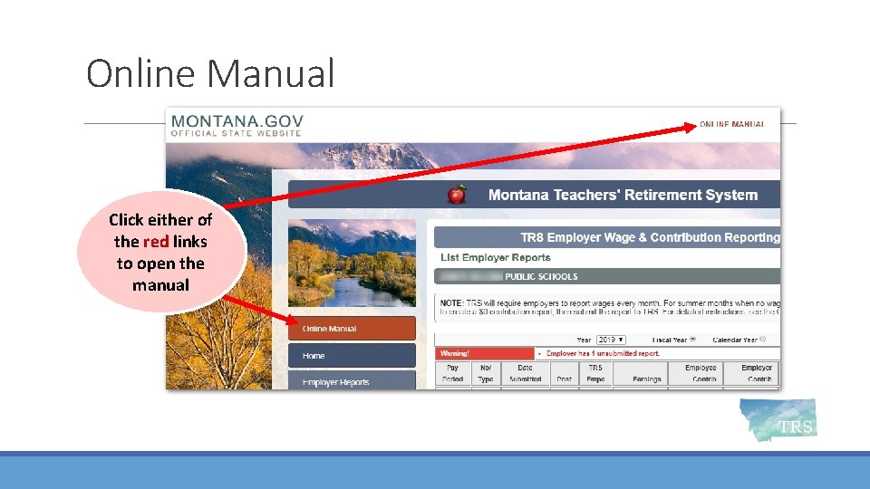 Online Manual Click either of the red links to open the manual 