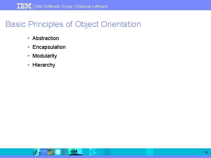 IBM Software Group | Rational software Basic Principles of Object Orientation § Abstraction §