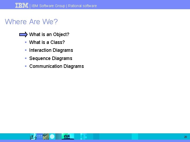 IBM Software Group | Rational software Where Are We? § What is an Object?