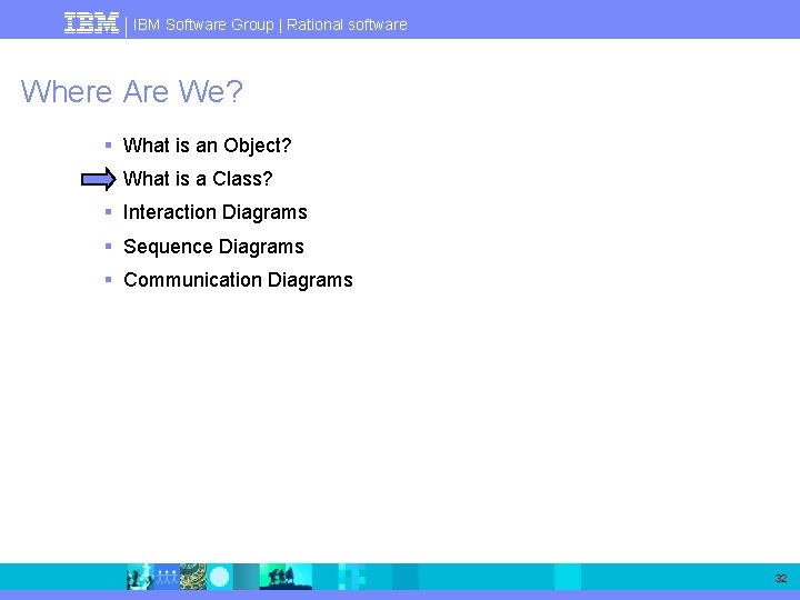 IBM Software Group | Rational software Where Are We? § What is an Object?
